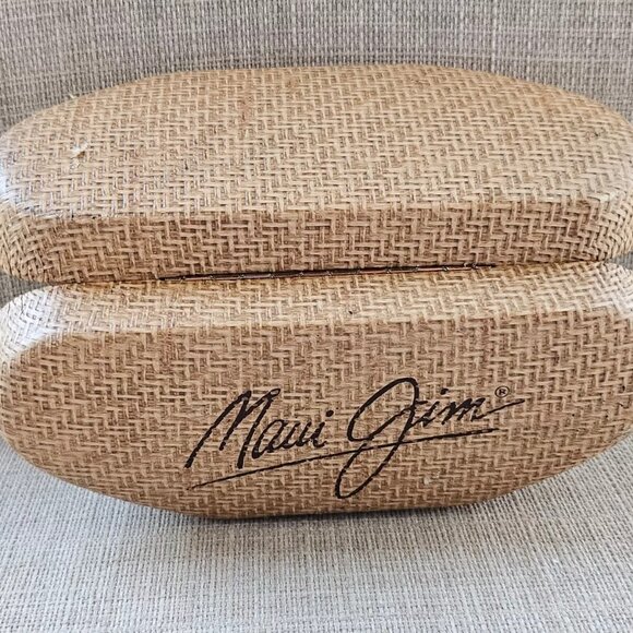 Maui Jim Sunglasses Case Tan Hard Case for Glasses Eye wear Case only - Picture 4 of 13